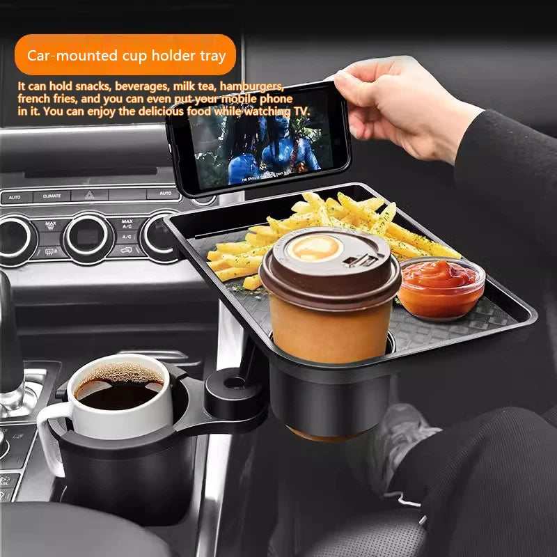 CabinTrove Cup Holder Tray – Double-Cup Dining on Every Drive